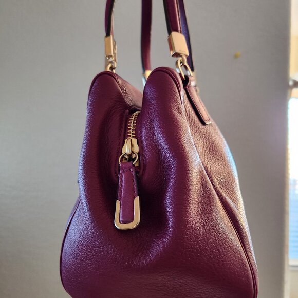 Euc Coach Madison Cranberry Leather Mini Shoulder Bag Handbag - Picture 4 of 15